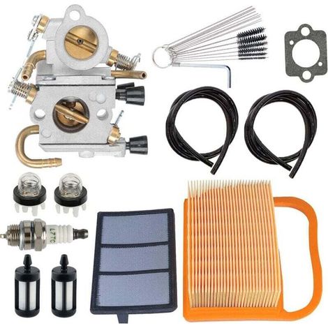 Carburetor for Stihl TS420 TS410 TS410Z TS420Z concrete saw, replaces C1Q-S118 4238-120-0600, with air filter + fuel line + spark plug (1/4)