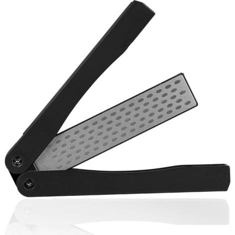 Pierre À Aiguiser - Double Face Diamantée 400/600 - Pliable Pour Affûtage Extérieur Jardinage Cuisine - 1 Pièce