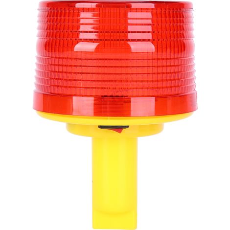 Ortviai Lampe d'alarme solaire LED rouge pour signalisation routière et marine – 1 pièce, étanche, autonomie 60 h (1/5)