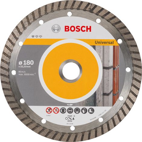 Disco diamantato standard per taglio universale Turbo, 180x22,23x2,5x10 mm, confezione da 10