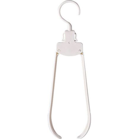 Cintre pliable, blanc, design ergonomique anti-déformation, gain de place, voyage, pratique, détachable, antidérapant, séchage rapide, 10 pièces,30cm (1/5)