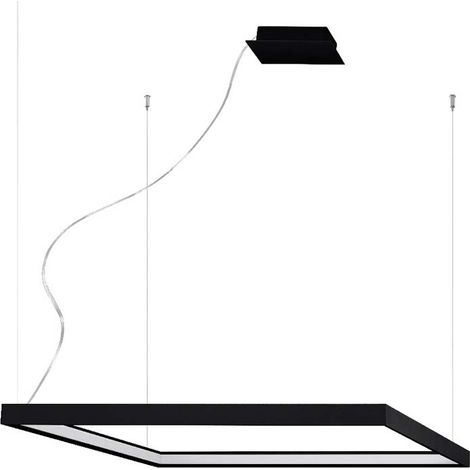 Hängeleuchte Pendellampe Esszimmerlampe LED Designleuchte Alu schwarz L 80 cm (1/5)