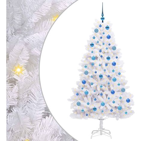 Albero di Natale Artificiale con Rami Pieghevoli Bianco 180 cm vidaXL