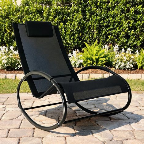 Fauteuil à bascule schwarz 105 x 62 x 88 cm (1/5)