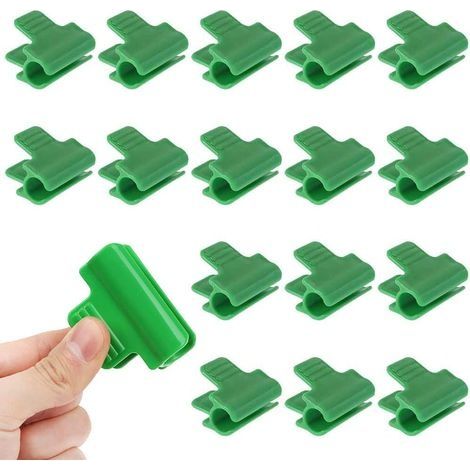 20 Pièces Serre Film Pinces, Couverture Rangée Films, Clip de Serre, Clip de Film de Serre, Couverture Rangée Film Serre, Clip Cerceau Tunnel de Filet en Plastique, pour Serres, Cadre, Abris 16 mm(Ver (1/5)