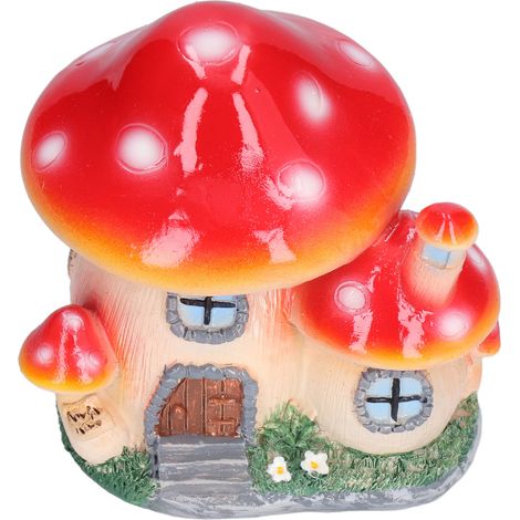 Décoration de petite maison champignon, décoration de micro-paysage en mousse, sculpture de champignon bonsaï, artisanat en résine (1/5)