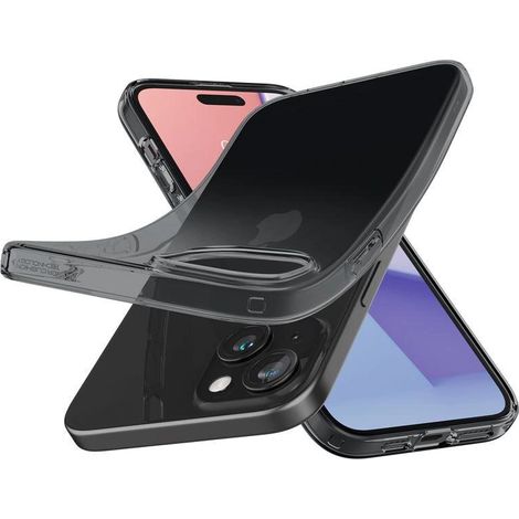 Spigen Crystal Flex Hülle für iPhone 15 Plus - Grau-Transparent (1/5)