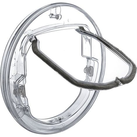 [Chatière Verre] Porte pour Chat 30x30cm à 4 Points de Verrouillage, Fenêtre Transparente ABS/Polycarbonate pour Chats et Petits Chiens (1/5)