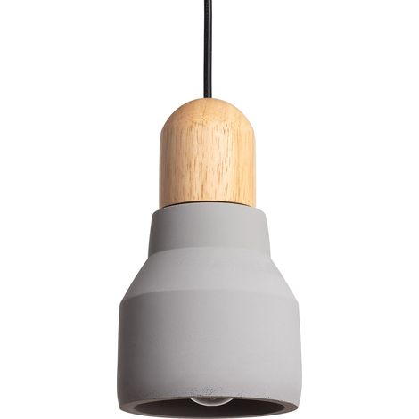 Lámpara Colgante Hormigón y Madera Luster Gris Piedra (1/5)