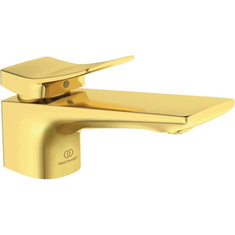 Ideal Standard Grifo lavabo Conca, s.vaciador, proy.132mm, Brushed Gold, BC754A2 (1/2)