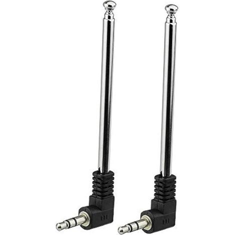 Telescopic FM Antenna (2-Pack) with 3.5mm Connector Compatible with Mobile Cell Phone FM Radio Bose Wave Music System Indoor Radio Bluetooth Stereo Receiver AV Audio Vedio Home Theater Receiver