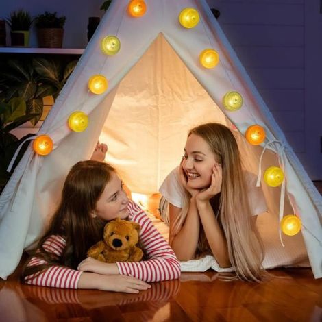 Guirlande Lumineuse - USB - Boule Coton - 3M 20LED - Colorée (1/4)