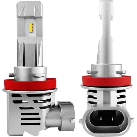 H11 H8 H9 H16 LED Headlight Bulbs 12000Lm 6500K Cool White Pack of 2 (1/4)