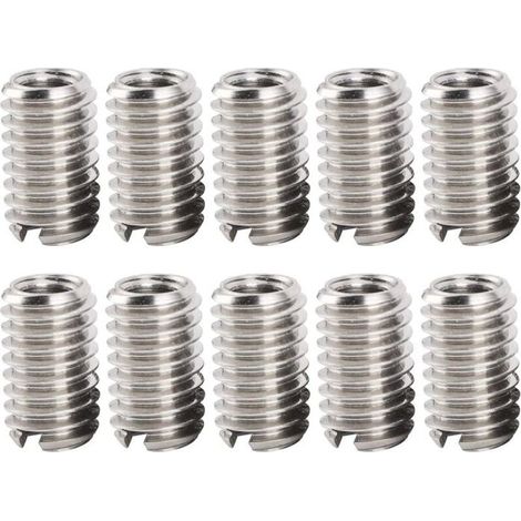 Ecleanfy - Insert fileté inox M6 mâle → M4 femelle 10 mm - lot de 10 (AISI 303) (1/5)