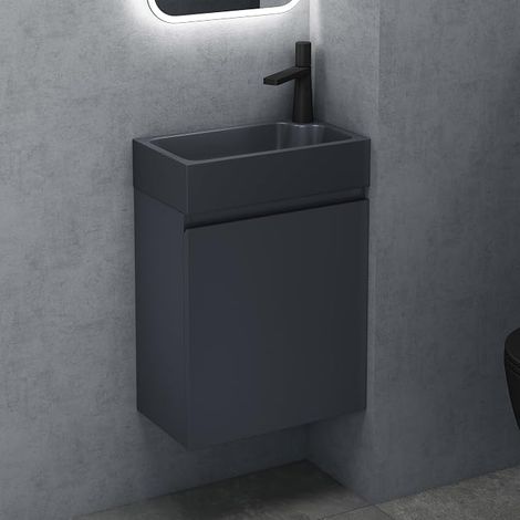 Small Hanging Bathroom Cabinet 46 cm Set of 2 Pieces (1/5)