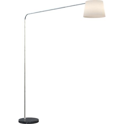 Piantana Contemporanea Corner Marmo Basso Nero Diffusore Bianco 1 Luce E27