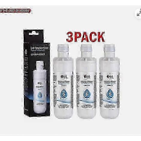 Lot de 3 filtres purificateurs d'eau pour réfrigérateur LG LT1000P/ADQ747935 - Eau pure (1/5)