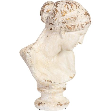 Figura decoración busto de magnesio blanco 43x34x66h cm (1/5)