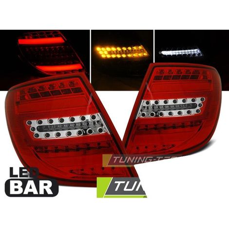 Paire de feux arriere Mercedes classe C W204 07-10 Full LED rouge blanc
