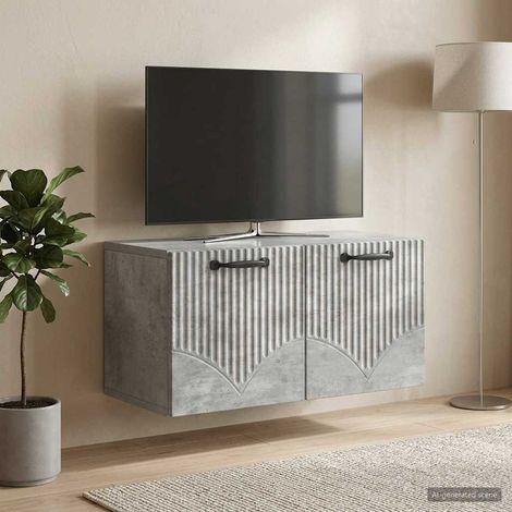 vidaXL Wall-Mounted TV Cabinet Concrete Grey 59.5 x 31 x 30 cm (1/5)