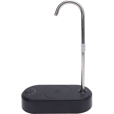 Distributeur d'eau de bureau avec tuyau, bouteille électrique, pompe à boisson, plateau pour salon, cuisine, chevet, noir (1/5)
