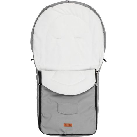 Saco de dormir para cochecito de bebé, color gris claro polar (95x40) (1/5)