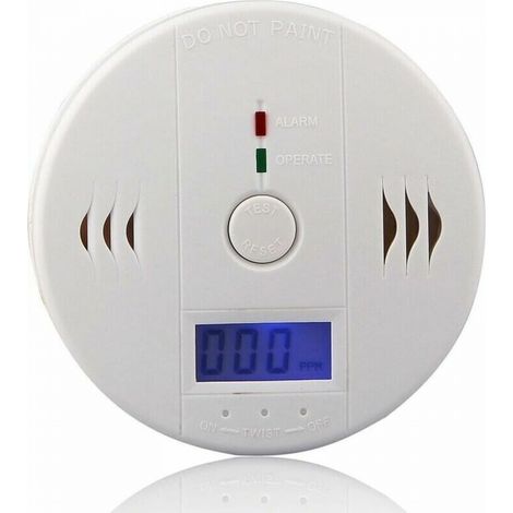 Détecteur de monoxyde de carbone - Affichage LED - Capteur Électronique - Rond (1/4)