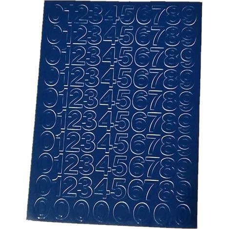 Chiffres autocollants bleus de 1,5 cm