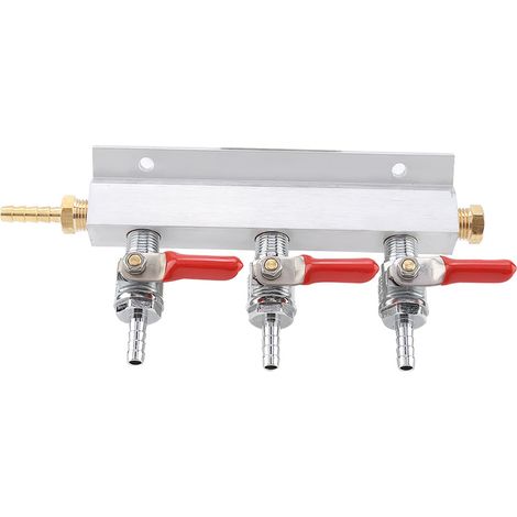 Manifold CO2 3 voies pour distribution de gaz, tirage de bière en fût, dispensateur de baril. (1/5)