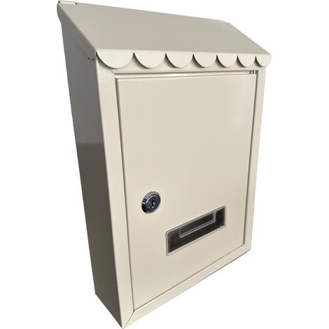 Cassetta Postale per Esterno da parete con serratura 300x210x7 cm Colore Beige Colore Beige
