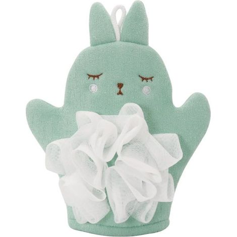 Éponge de bain 2 en 1 douce pour la peau Outil de bain double face avec fleur de bain pour un massage et un gommage doux Éponge