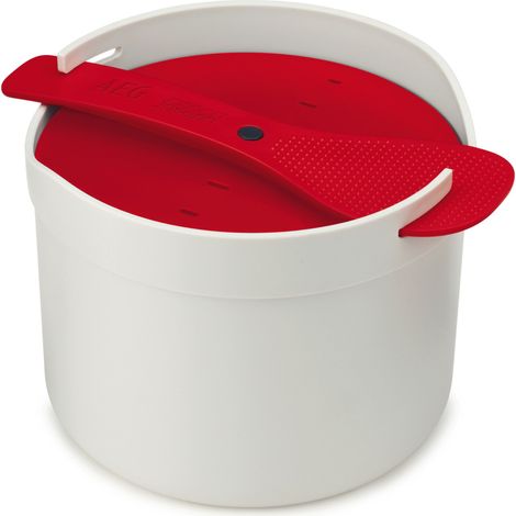 AEG A9MBSTE2 Set per Microonde 2000ml Rosso e Bianco con Coperchio Rimovibile