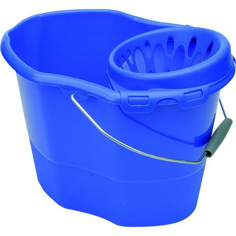 Cubeta para trapeador con 2 compartimentos de 12 litros - Roulor