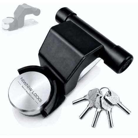 Serrure de garage en alliage d'acier avec clés, cylindre de serrure, boulons et ancrages au sol, serrure de porte de garage anti-perçage, anti-levier pour voitures, vélos, camionnettes (1/5)