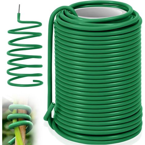 Liens de Jardinage pour ligatures,3,5mmx20m Fil de Jardin recouvert de Plastique,utilisé pour Relier Les Plantes grimpantes,Les concombres,Les tomates,Les Supports de Plantes Roses (1/5)