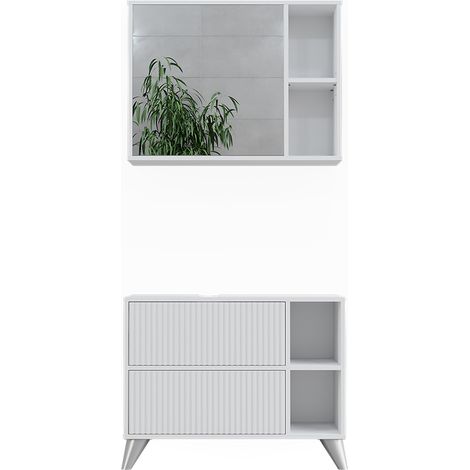 Badmöbel-Set Leano, Weiß, 80 cm, Set 1, Vicco