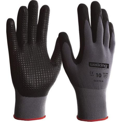 Guanti Da Lavoro In Schiuma Di Nitrile Walking Dexter Nero 11