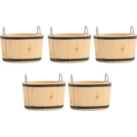 5 Accessoires Miniatures de Salle de Bain en Bois pour Maison de Poupée, Détails Fins, Idéal Cadeau Jouet Portable (1/5)