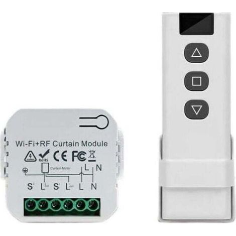 Module Volet Roulant Connecté, Avec RF Télécommande, Interrupteur Volet Roulant Connecté en Pourcentage Compatible avec Alexa et Google Home, Contrôle à Distance, Emetteur Radio, Relais Mura (1/5)