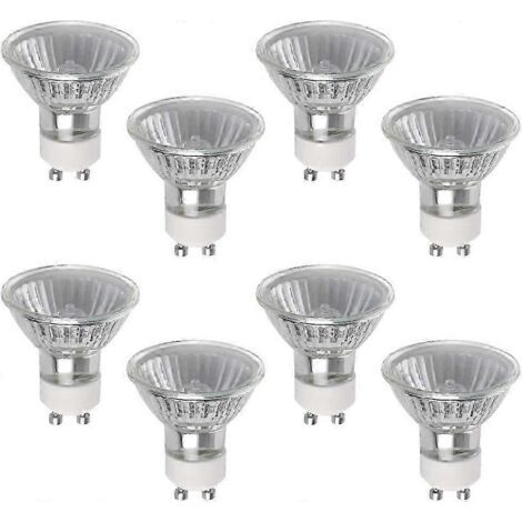 Ampoule halogène GU10 50 W, lot de 8 spots halogènes GU10, 220 V, blanc chaud 2800 K, dimmable