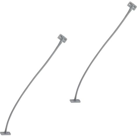 Supports d'Abattant pour Portes de Meubles H3951 200 millimètres 2 Pièces corde avec rabat Argent Ferrures d'abattant pour placards de cuisine (1/5)