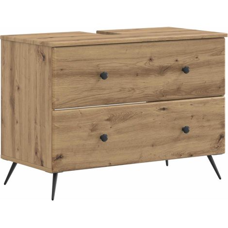 Bathroom Sink Cabinet BREDA Artisan Oak 82 x 41x 59 cm vidaXL (1/5)