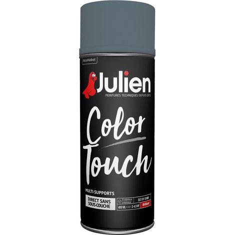 Peinture aérosol Color Touch multi-supports - Brillant Anthracite - 400 ml - Julien
