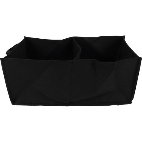 Borsa per coltivazione Crezuo in tessuto non tessuto ecologico, con 2 scomparti, nera, 30x60x25 cm.-Crezuo