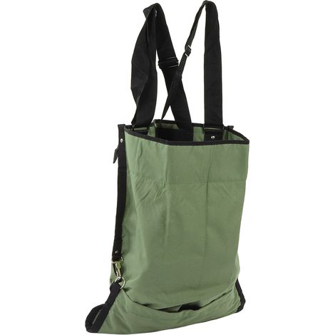 Sac à cueillette de fruits vert à double boucle en tissu Oxford 600D, tablier de jardin ajustable pour la récolte des pommes (1/5)
