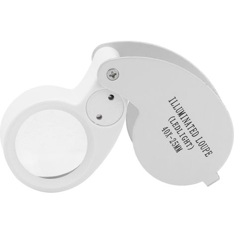 Schmucklupe 40x Tragbare beleuchtete Schmucklupe Vergrößerungsglas zum Erkennen und Identifizieren (1/5)