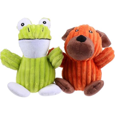 Jouet de dentition en peluche pour chien, compatible avec les chiens, lot de 4 couleurs assorties. (1/5)