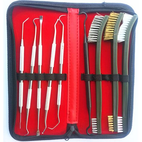 Kit de nettoyage automobile 9 pièces comprenant des brosses et des tubes pour le nettoyage mécanique. (1/5)