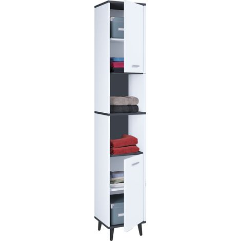 Mobili da bagno Armadio bagno alto Armadio da bagno Landos 181x32x28 - VCM
