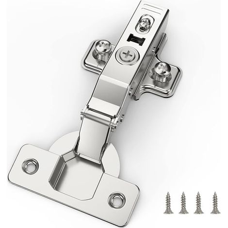 Furniware Charnière Porte Placard, angle d'ouverture 110 ° Charnières d'armoire de cuisine distance du trou 45 mm (1/5)